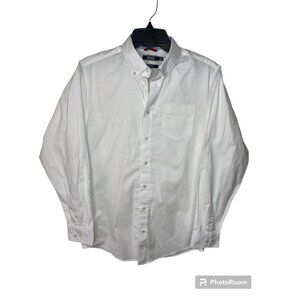Izod Button Down Long Sleeve Shirt Big Boy's Size XL (18-20) White MSRP $34